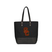 USC Trojans Black SC Interlock Wool Tote